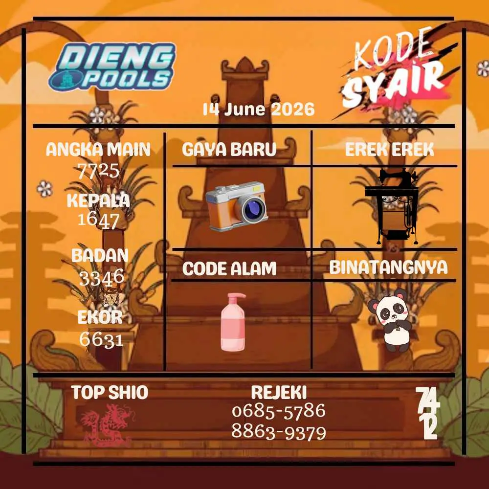 Kode Syair Dieng Pools Juni 2026
